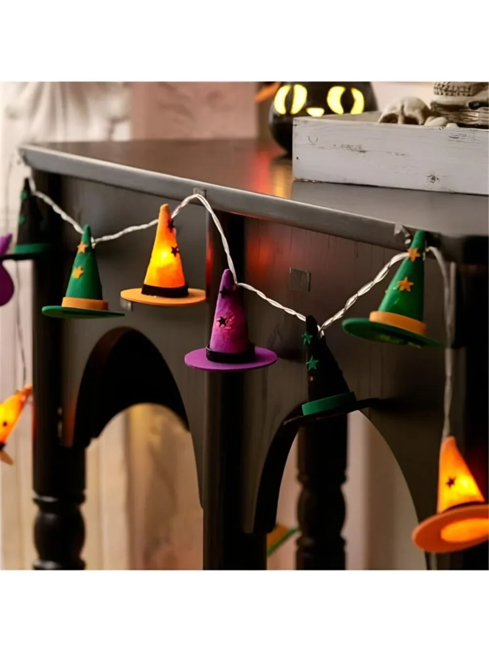 Halloween Witch Hat Lights, Halloween String Lights, 9.8 ft 20 LED